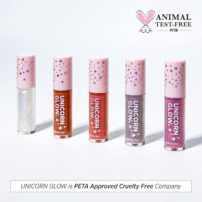 UNICORN GLOW Luminous Lip Gloss, [#2 Topaz ]- Moisturizing Lip Gloss with Shimmery Finish - Lightweight, Sheer and Hydrating[0.18 oz. / 5 g]
