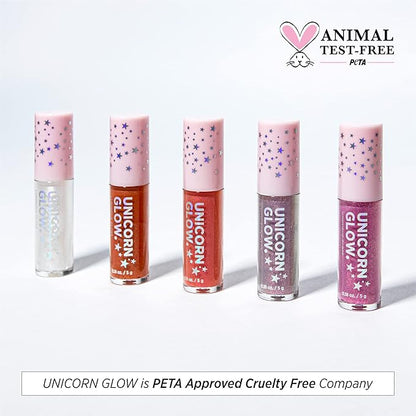 UNICORN GLOW Luminous Lip Gloss, [#2 Topaz ]- Moisturizing Lip Gloss with Shimmery Finish - Lightweight, Sheer and Hydrating[0.18 oz. / 5 g]