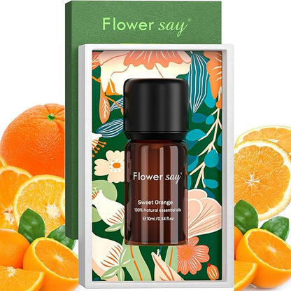 Sweet Orange Essential Oil - 100% Pure Natural MAX Undiluted Premium Therapeutic Grade Essential Oils for Diffuser/Skin Care/Massage/Hair/Toenails - 0.34Oz（10Ml）