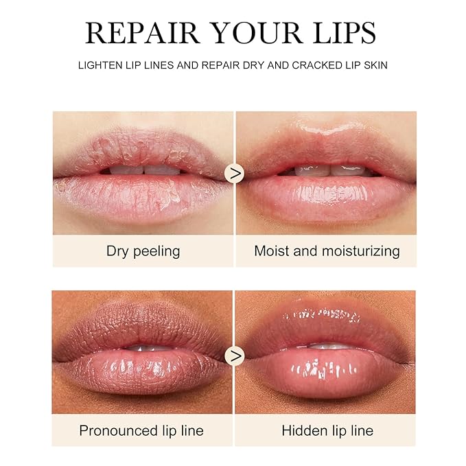 Plumping Lip Oil Set, Clear Lip Gloss for Lip Care, Fruit Flavour Hydrating Lip Glow Oil Toot Lip Oil, Nourishing, Non-sticky