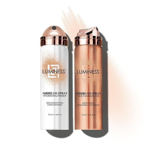 LUMINESS Silk Airbrush Spray Foundation & Primer Kit Light Fair)