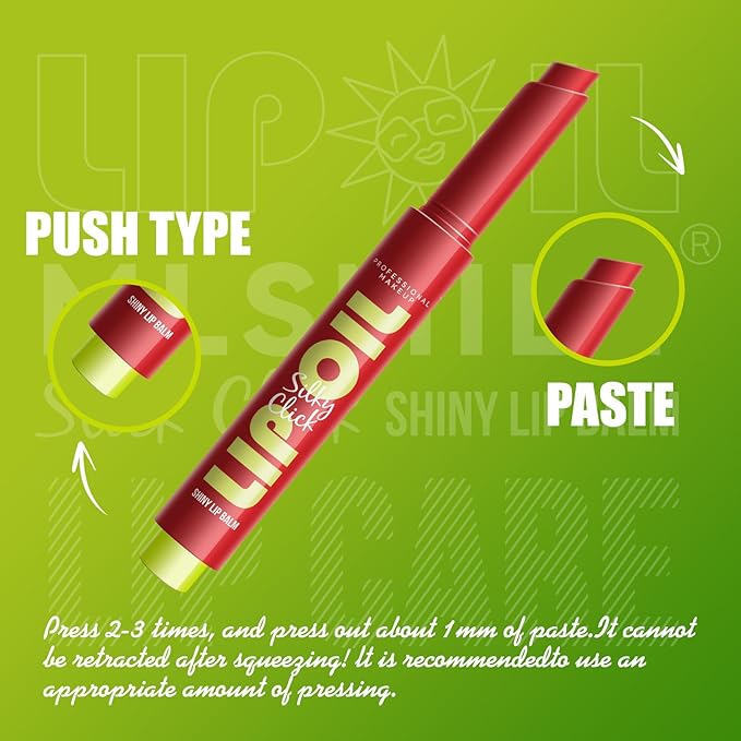 Red Lip Gloss Stick Moisturizing Lip Makeup Lip Plumper Gloss Lightweight Buildable Vegan Lipbalm Plumping Lipgloss For Women Girls Long-Lasting Dry Lip Care, 03#