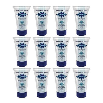 Panama Jack Sport Sunscreen Lotion - SPF 100, Broad Spectrum UVA/UVB Protection, Non-Greasy, PABA, Paraben, Gluten & Cruelty Free, 3 FL OZ (Pack of 12)