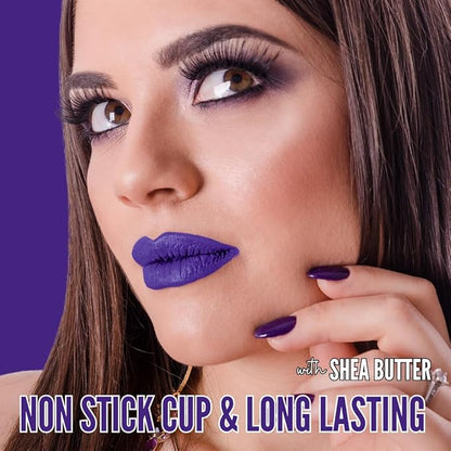 Mynena Long-Lasting Matte Liquid Lipstick | Intense Color, Smudge-Proof & Waterproof | Comfortable, Hydrating Shea Butter | Vegan & Cruelty-Free | Violet