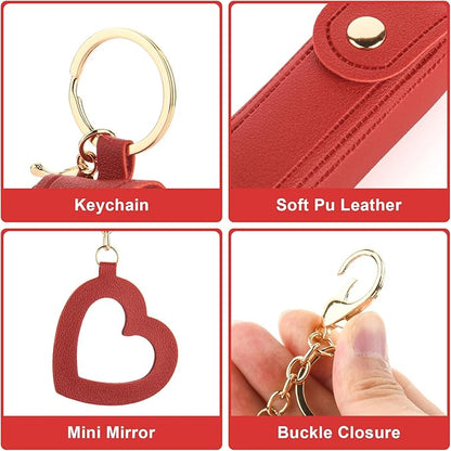 Lipstick Organizer Keychain Chapstick Case with Mirror Organizer