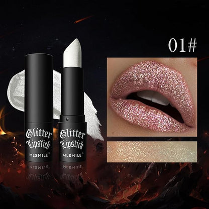 Glitter Lipstick, Women's Diamond Shiny Matte Lip Gloss, Glitter