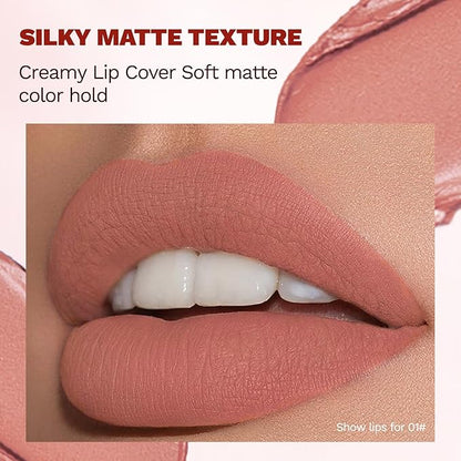 Velvet Matte Lip Gloss, Nude Stain Satin Lip Gloss,
