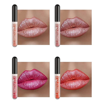 12Pcs Long-Lasting Matte Nude Lip Gloss Lipstick Lip Long-Lasting