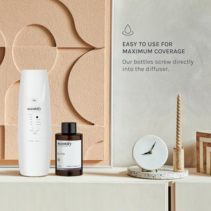 Scentify Bliss Aroma Oil Refill Scent for Oil Diffusers - Eucalyptus, Bergamot, Tea & Powdery Scents - Luxurious Relaxing Aromatherapy Diffuser Fragrance 100ml, 3.38 oz
