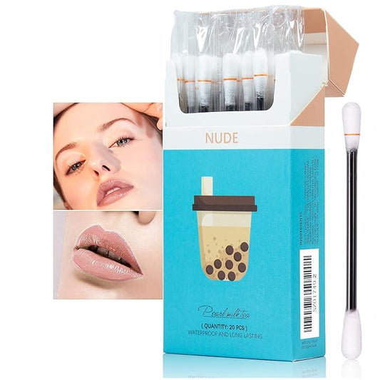 Tattoo Lipstick, 20 Pcs Tattoo Lipstick cotton swab, Gloss