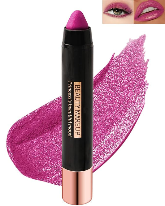 Metallic Diamond Glitter Matte Lipstick Crayon Pencil, Long Glitter