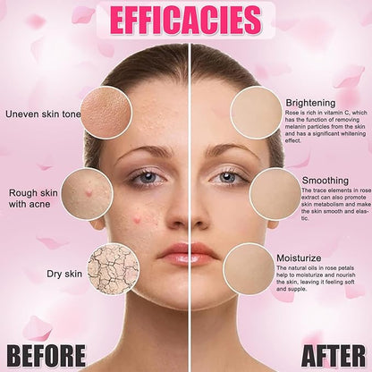 Upgrade Rose Jelly Mask Powder for Facials Professional with Narutal Seaweed Algae Seed Face Mask, Beauty Salon Home Spa