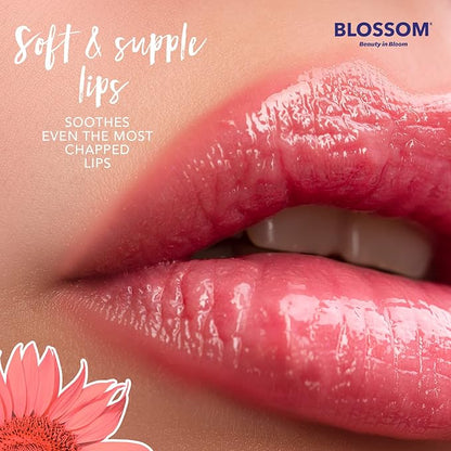 Blossom Scented Moisturizing Lip Gloss Tubes, Infused with Real Flowers, 0.3 fl. oz/9ml, Lemon Tart