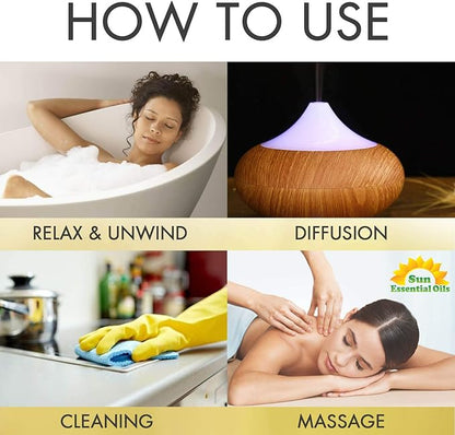 Sun Essential Oils 16oz Frankincense Essential Oil for Diffuser, Soaps & Lotions – Bulk Pure Frankincense Aromatherapy Oil