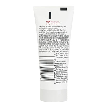 Curel Ultra Healing Intensive Fragrance-Free Lotion For Extra-Dry Skin, Dermatologist Recommended, Ideal for Sensitive Skin, Cruelty Free, Paraben Free, 1 Oz, Pack of 30