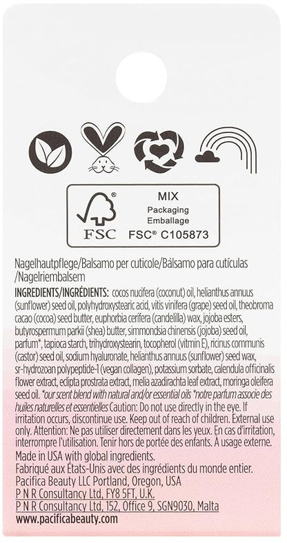 Pacifica Beauty Vegan Collagen Cuticle Balm, Bath and Body, Nail Care, Nail Repair for Dry Damaged Nails, Cuticle Cream, Cuticle Care, Nail Treatment, Skin Care, Body Care, 0.3 fl oz (1 Count)