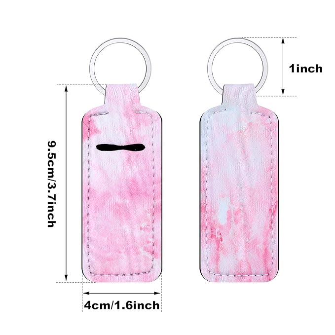 Blulu 10 Pieces Lipstick Holder Keychains Clip-on Lipstick