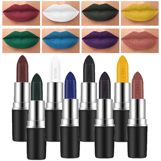 8 Colors Vintage Vampire Matte Lipstick Set, Gireatick Vintage