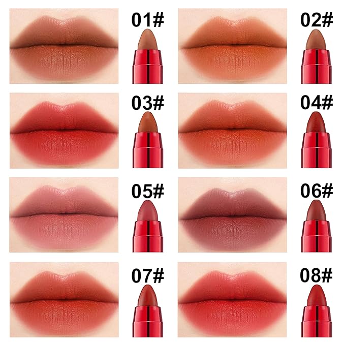 Velvet Matte Lipstick Stick with Brush-2 in 1 Long