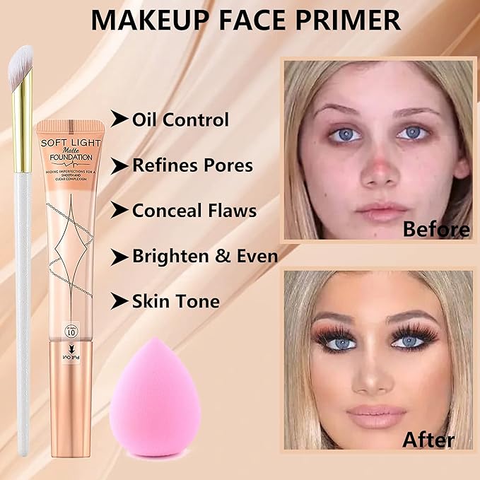 Air Cushion Foundation Beauty Wand Kit,Matte Concealer Foundation Women -03Natural