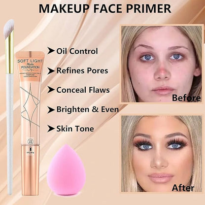 Air Cushion Foundation Beauty Wand Kit,Matte Concealer Foundation Women -03Natural