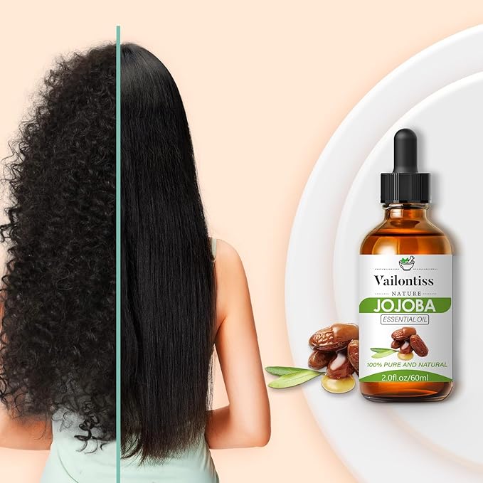 Jojoba Oil Organic – Natural Body Oil and Massage Oil, Body Spray for All Skin, Hair, and Nails, Cold Pressed & Hexane Free(Jojoba Oil, 2 Fl Oz)
