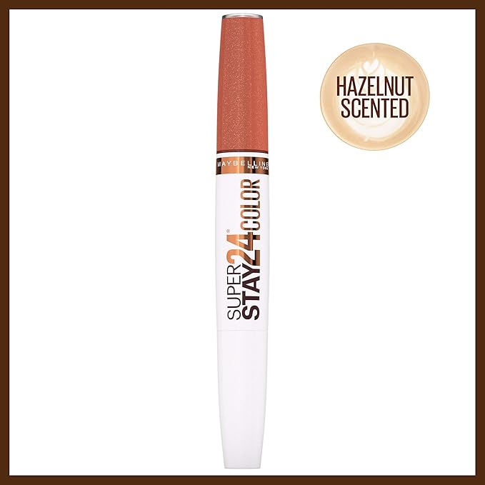 Maybelline SuperStay 24, 2-Step Liquid Lipstick, Coffee Edition, Hushed Hazelnut
