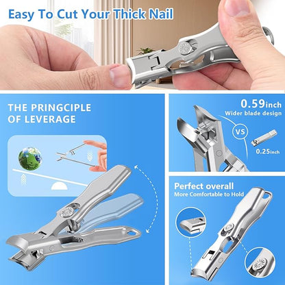 Toenail Clippers for Thick Toenails,3Pcs