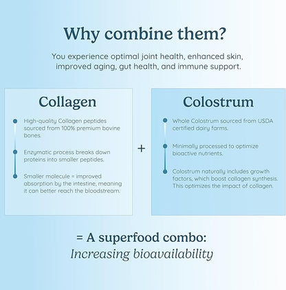 Bioactive Collagen w/Bovine Colostrum Powder + Grassfed Beef Liver Supplement Capsules