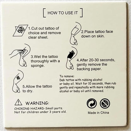20pcs cute princess temporary tattoos