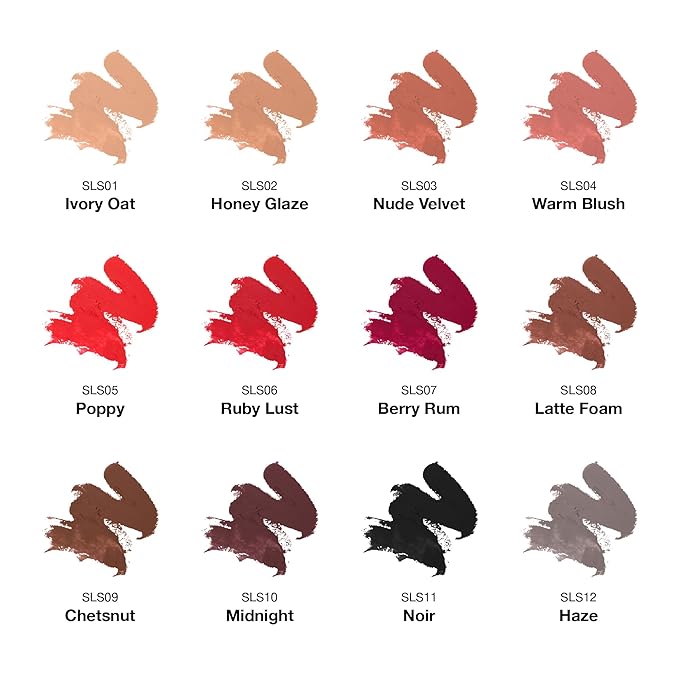 KISS NEW YORK Professional Rich Pigmented Lipstick, Smooth&Creamy Satin Finish, Long Lasting, Infused with Shea Butter and Vitamin E (Noir)