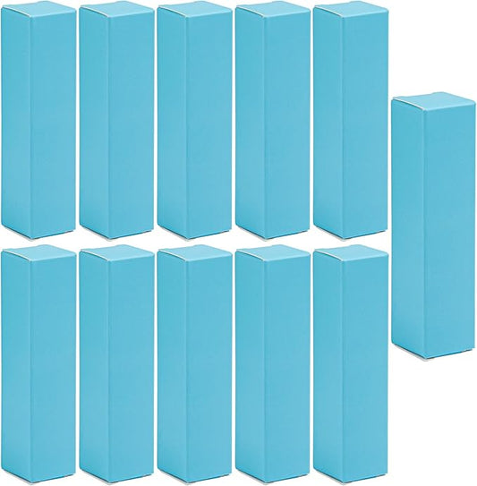 Framendino, 50 Pack Blue Kraft Lipstick Boxes Rectangle Reusable Lip Balm Packaging Cases Gift Wrapping Box for DIY Gift Packaging
