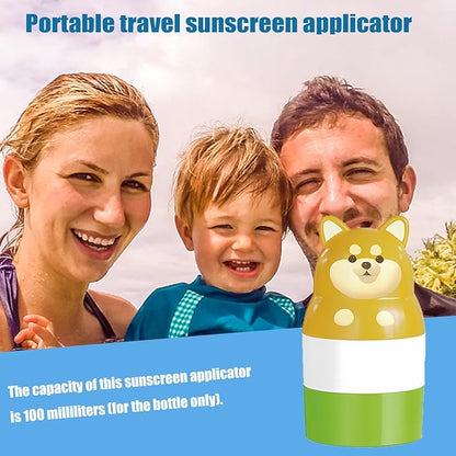 Sunscreen Applicator Kit, Sunscreen Roller Applicator with 3 Sheets UV Detection Stickers for Sunscreen, Beach Essentials for Family, Travel, Camping