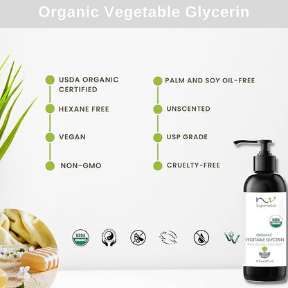 Organic Vegetable Glycerin - 16 Fl