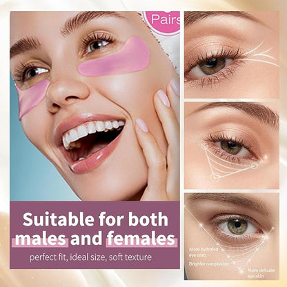 MOND'SUB Premium Under Eye Patches, Gel Eye Patches Hydrating & Refresh for Puffy Eyes, Under Eye Bags & Dark Circles, Natural Collagen Eye Gels Pads, Crystal Anti-Aging Eye Mask (Pink)