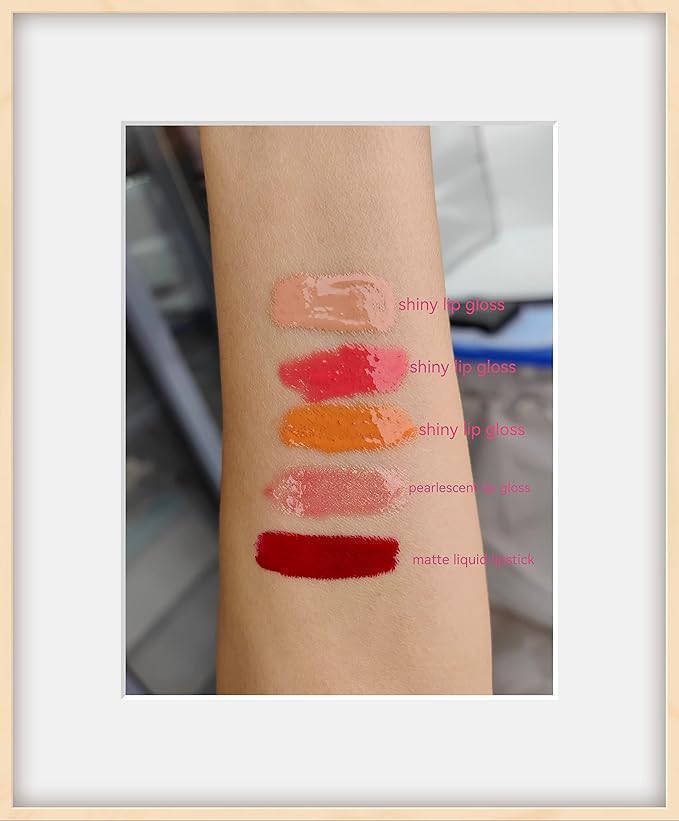 5pcs lip gloss combination set, 4pcs Shiny Lip gloss