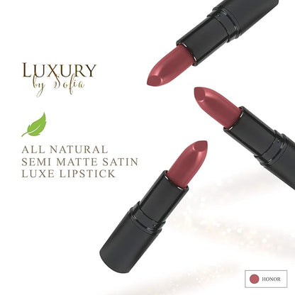 All Natural Lipstick, Semi Matte Lip Color, Moisturizing Moisturizing