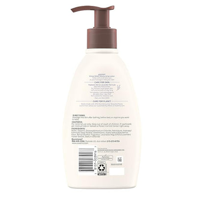 Aveeno Daily Stress Relief Body Lotion with Lavender Scent for Moisturizing , Natural Oatmeal to Calm & Relax, Non-Greasy, 12 fl. oz
