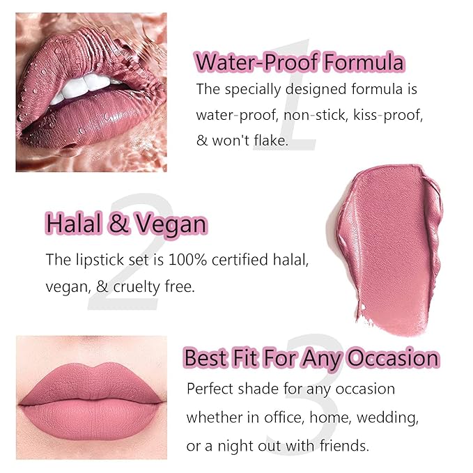 Gloristic | Waterproof | 6pcs Liquid Matte Lipstick Gloristic