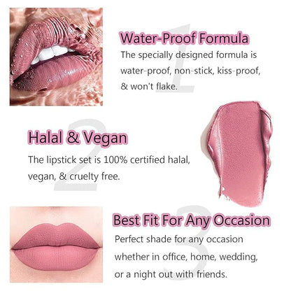 Gloristic | Waterproof | 6pcs Liquid Matte Lipstick Gloristic
