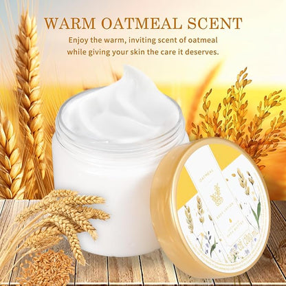 Princess Belle Oatmeal Body Lotion, Shea Butter Body Lotion for Women and Men Dry Skin, Deep Moisturizing, Hydrating and Softening, Smell Good, 200ml(6.8floz)