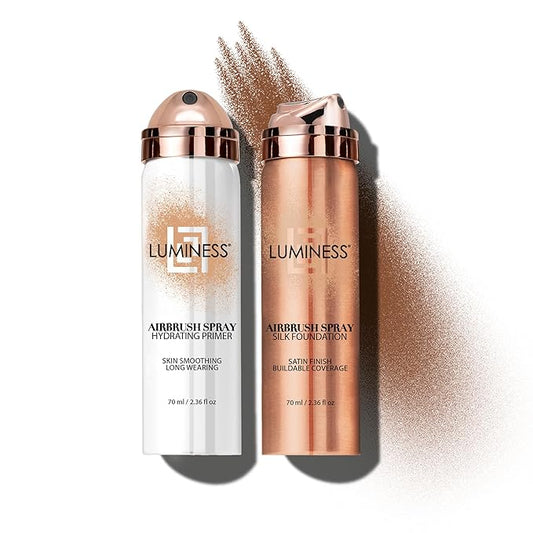 LUMINESS Silk Airbrush Spray Foundation & Primer Kit Deep Rich)