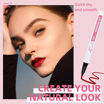 Lip Stain Marker, Matte Natural Red Liquid Lip Hydrating