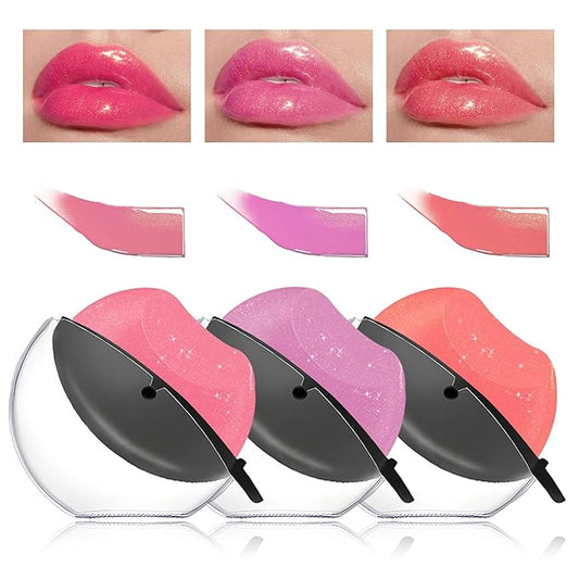 CAHIUYOA 3PCS Color Changing Lipstick Lazy Lipstick Set Changing