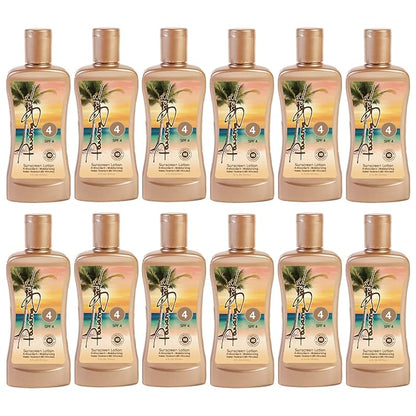 Panama Jack Sunscreen Tanning Lotion - SPF 4, PABA, Paraben, Gluten & Cruelty Free, Antioxidant Moisturizing Formula, 6 FL OZ (Pack of 6)