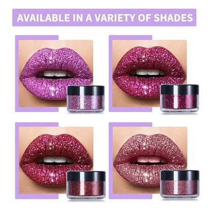 MAEPEOR Glitter Lip Kit 4 Colors Diamond Metallic Glitter