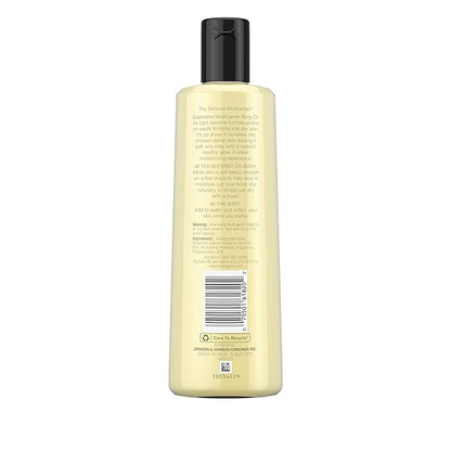 Neutrogena Body Oil Light Sesame Formula, 8.5 fl oz, Radiant Glow Moisturizer for Dry Skin, Bath & Shower Oil For Smooth and Hydrated Skin