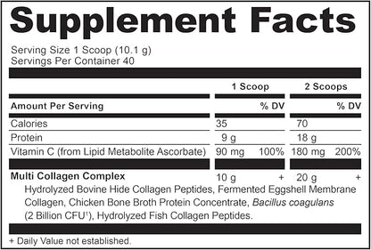 Ancient Nutrition Multi Collagen Advanced Lean Capsules, 90 Count + Multi Collagen Protein Powder, Unflavored, 40 Servings