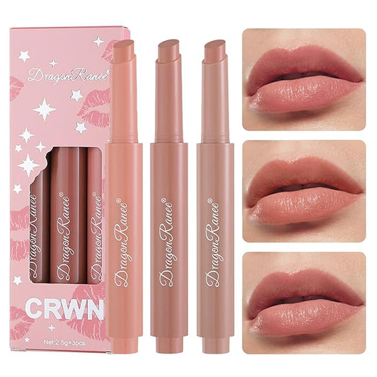 Upgrade Press Lipstick Set,3 Colors Natural Velvet Long Upgrade