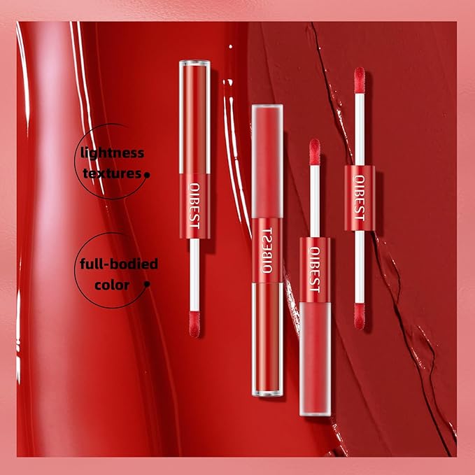 Rechoo 2in1 Lipstick Set, 6pcs Double-head Matte Glossy